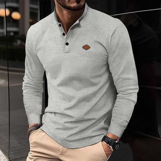 Elegant Long Sleeve Collar T-Shirt