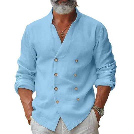 Stand Collar Long Sleeve Shirt